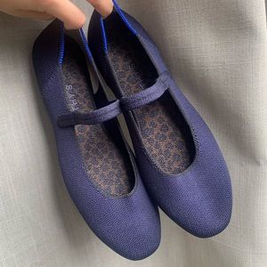 Rothys Square Mary Jane in Navy size 8